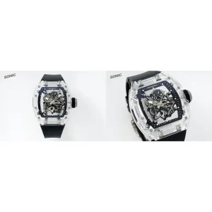 Richard Mille RM 055 Replica Best Super Clone - Transparent Skeleton Watch