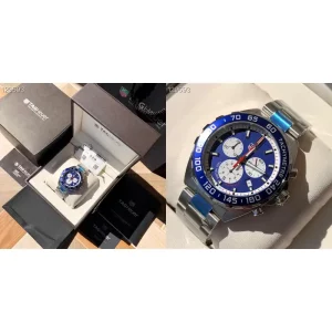 AAA TAG Heuer F1 CAZ1018.BA0842 Replica - Blue Dial Chronograph Stainless Steel