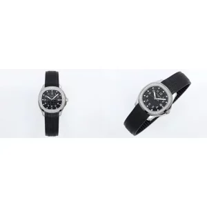 Patek Philippe 5067/200A Replica - AAA Quality Ladies Watch - Black Dial & Rubber Strap