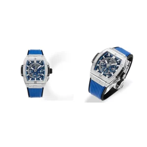 Best Hublot Big Bang Square Bang Unico 821.NX.5170.RX Replica - Blue Dial & Rubber Strap