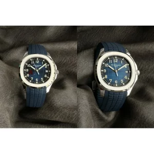 Best Patek Philippe Aquanaut 5168G-001 Replica Super Clone – Blue Dial, Rubber Strap
