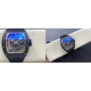 Best Richard Mille RM 055 Replica Super Clone - Black Skeleton Dial
