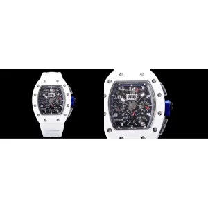 Best Richard Mille RM 11-03 Replica Swiss - White Bezel & Rubber Strap