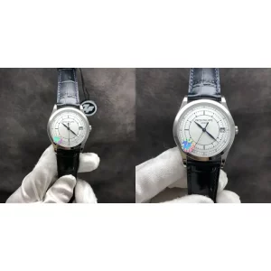 AAAAA Patek Philippe Calatrava 5296G-001 Replica Swiss - White Dial Leather Strap
