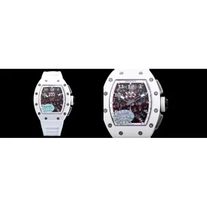 Best Richard Mille RM 011 Replica Swiss - White Case & Skeleton Dial