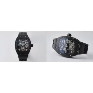 AAA Richard Mille RM 027 Replica - Black Skeleton Dial & Rubber Strap