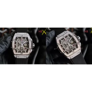 AAAAA Hublot Spirit Of Big Bang 641.NX.0173.LR.0904 Replica - Diamond Bezel & Black Rubber Strap