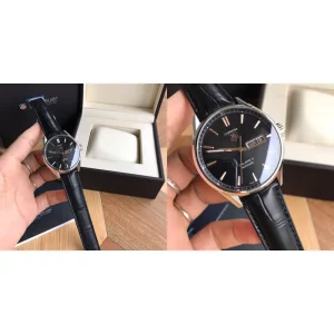 Best TAG Heuer Carrera WAR201C.FC6266 Replica Swiss - Black Dial Leather Strap