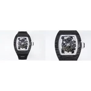 Best Swiss Richard Mille RM 055 Replica Super Clone - Black Skeleton Dial