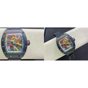 AAA Richard Mille RM 68-01 replica Tourbillon - Carbon Case & Vibrant Dial