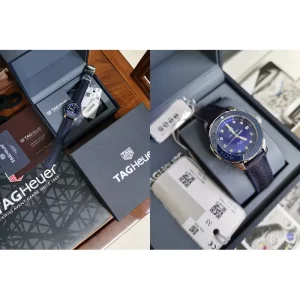 AAA TAG Heuer Aquaracer WAY131L.FT6091 Replica – Blue Dial, Rubber Strap