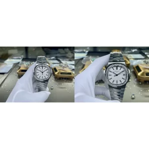 AAAAA Patek Philippe Nautilus 7118/1200A-001 Replica – Diamond Bezel & White Dial