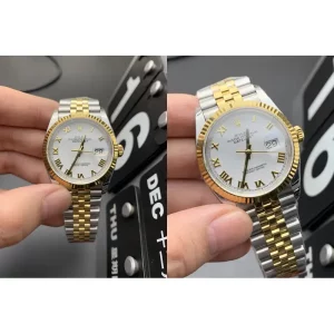AAAAA Rolex Datejust 126233-0029 Replica - Gold & Steel Two-Tone White Dial