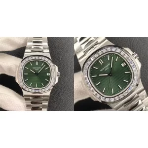 Fake Patek Philippe Nautilus 5711/1300A-001 Replica - Green Dial Stainless Steel