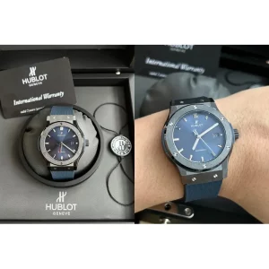 Best Hublot Classic Fusion 511.CM.7170.LR Replica - Blue Dial Rubber Strap
