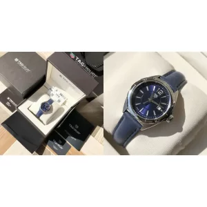 Best TAG Heuer F1 WBJ1412.FC8233 Replica AAA - Blue Dial, Leather Strap