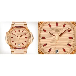 Patek Philippe Nautilus 7118/1300R-001 Replica Super Clone – Rose Gold Diamond Bezel