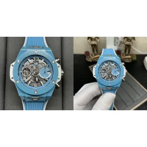 Best Hublot Big Bang 441.EX.5120.RX Replica – Sky Blue Dial & Rubber Strap