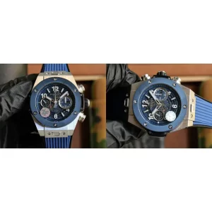 AAA Hublot Big Bang Unico 421.NL.5170.RX Replica Super Clone - Blue Rubber Strap