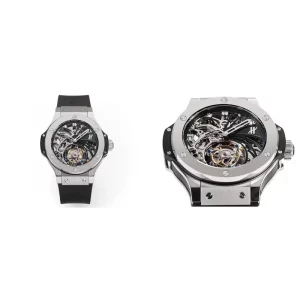 AAA Hublot Big Bang Tourbillon Replica - Skeleton Dial & Rubber Strap