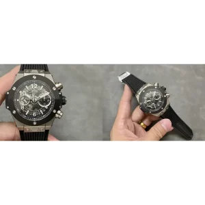 Best Hublot Big Bang Unico 411.NM.1170.RX Replica – Black Dial, Rubber Strap