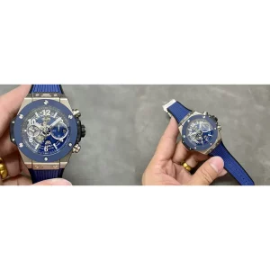 Best Hublot Big Bang 441.NL.5171.RX Replica Swiss - Blue Dial, Blue Rubber Strap
