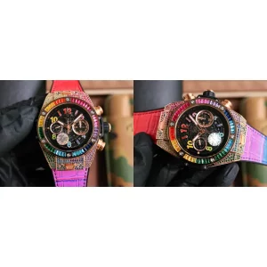 AAAAA Hublot Big Bang Unico King 421.OX.1118.LR.0999 Replica - Rose Gold & Pink Alligator