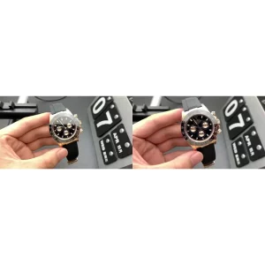 AAA Rolex Daytona 116515LN Replica Super Clone – Rose Gold Black Dial Rubber Strap