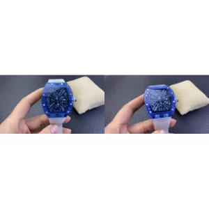 AAA Richard Mille RM 12-01 Replica Super Clone - Transparent Blue Skeleton Dial