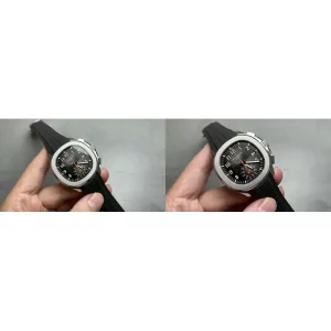 AAA Patek Philippe Aquanaut 5164A Replica Super Clone - Black Dial & Rubber Strap