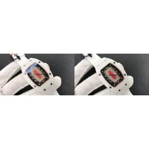 AAA Richard Mille RM 07-01 Replica Super Clone – White Rubber, Diamond Bezel