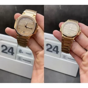 Patek Philippe Nautilus 7118/1200R-010 Replica Super Clone - Gold Dial & Stainless Steel