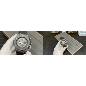 Best Hublot Big Bang Unico Black Magic 421.CI.1170.RX Replica - Black Bezel Skeleton Dial