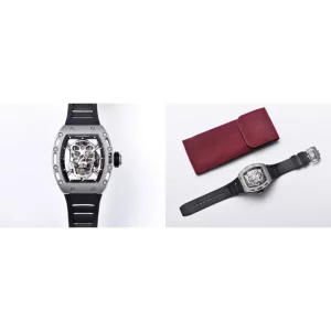 AAAAA Richard Mille RM 052 Replica - Black Rubber & Skeleton Dial