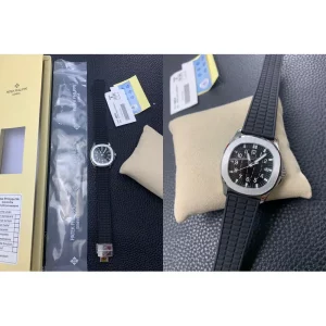 Patek Philippe Aquanaut 5066A Replica Super Clone - Black Dial & Rubber Strap