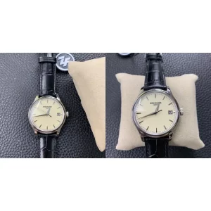 Patek Philippe Calatrava 5227G-001 Replica Super Clone - Ivory Dial & Black Leather Strap
