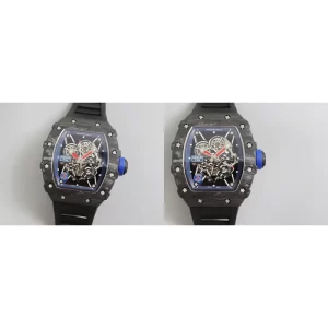 AAA Richard Mille RM 35-01 Replica Super Clone - Silver/Blue Skeleton Dial