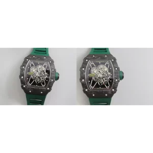 AAA Swiss Richard Mille RM 35-02 Replica – Carbon Case & Green Rubber Strap