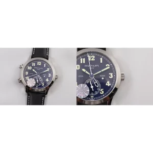 Swiss Patek Philippe Calatrava Travel Time 7234G-001 Replica - Blue Case & Leather Strap
