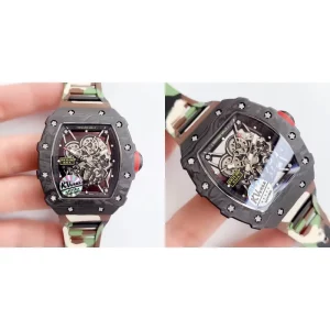 Swiss Richard Mille RM 35-02 Replica AAAAA – Carbon Fiber Case & Skeleton Dial