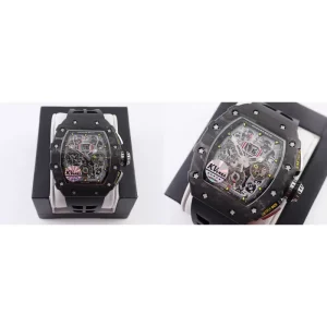 Richard Mille RM 11-03 Replica Super Clone Swiss – Carbon Fiber & Black Rubber