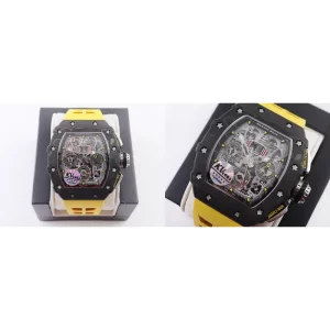 Best Richard Mille RM 11-03 Replica AAA - Yellow Rubber & Carbon Fiber