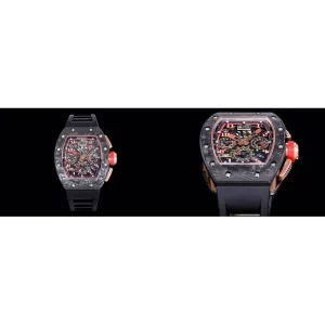 Richard Mille RM 011 Replica Swiss Super Clone - Carbon Fiber & Red Accents