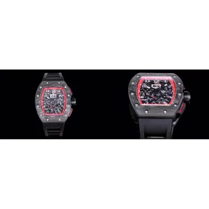 Best Richard Mille RM 011 Replica Super Clone - Carbon Fiber & Red Accents