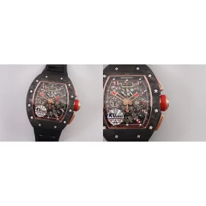 Super Clone Richard Mille RM 011 Replica - Carbon Fiber Case & Skeleton Dial