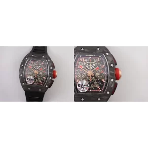 Swiss Richard Mille RM 011 Replica AAAAA - Carbon Fiber & Skeleton Dial