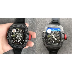 Swiss Richard Mille RM 35-02 Replica Super Clone - Black Case & Skeleton Dial