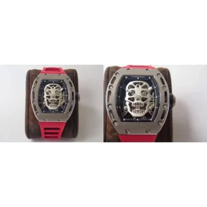 Best Richard Mille RM 052 Replica Super Clone - Red Rubber Strap