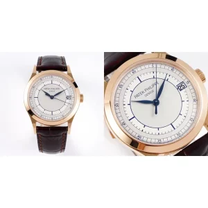Best AAAAA Patek Philippe Calatrava 5296G-001 Replica – White/Grey Dial & Rose Gold Case
