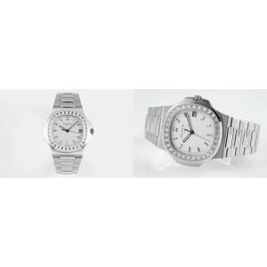Best Patek Philippe Nautilus 5711/110P-010 Replica Fake - White Dial & Stainless Steel